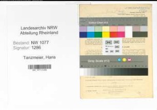 Entnazifizierung Hans Tanzmeier , geb. 08.05.1912 (Schlosser)