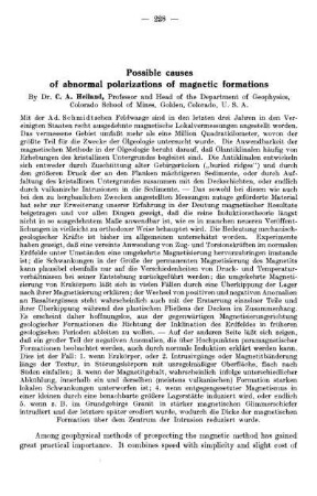Possible causes of abnormal polarizations of magnetic formations