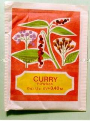 Tüte mit Gewürz "CURRY POWDER"