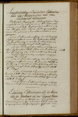 Immatrikulationen - Bestimmungen für die Studierenden der Theologie aus dem Königreich Hannover