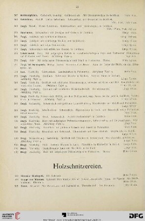 Holzschnitzereien (Nr. 593-613)