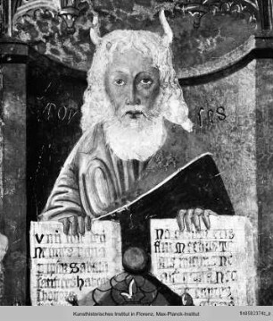 Apsisdekoration : Moses, Aaron und der Evangelist Johannes