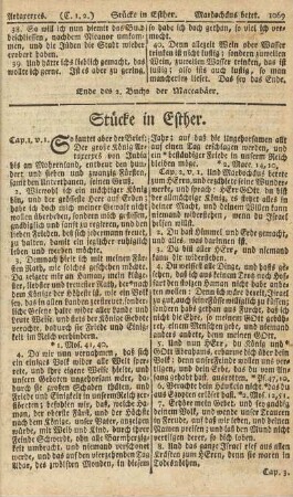 Stücke in Esther