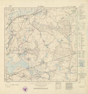 2237 (alte Nr.: 848) Gr. Raden, Meßtischblatt (4cm - Karte)
