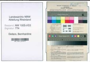 Entnazifizierung Bernhardine Deiters , geb. 05.02.1892 (Buchhalterin)