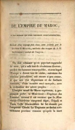 De l'Empire de Maroc et des princes qui l'ont gouverné jusqu'aujourdhui : extrait d'un voyage fait dans cette contrée
