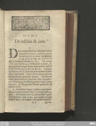Tit. I. De iustitia & iure.