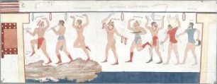 Ziebland, Georg Friedrich; Rom (Italien); Grabmäler, unbekante Tumuli, Wandmalereien u.a. - Wandfries (Detail)