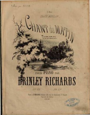 Chant du matin : romance pour piano ; op. 82
