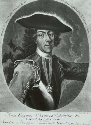 Bildnis des kaiserlichen Generalfeldmarschalls Prinz Francois Eugène von Savoie