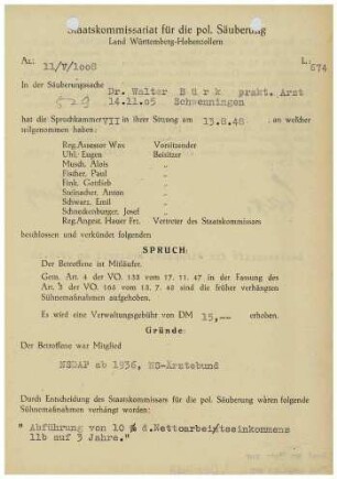 Bürk, Walter, Dr.