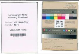 Entnazifizierung Karl Heinz Vogel , geb. 11.06.1913 (Lehrer)