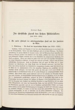 Drittes Buch. Die christliche Kunst des hohen Mittelalters (um 1050-1250).