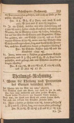 Theilungs-Rechnung