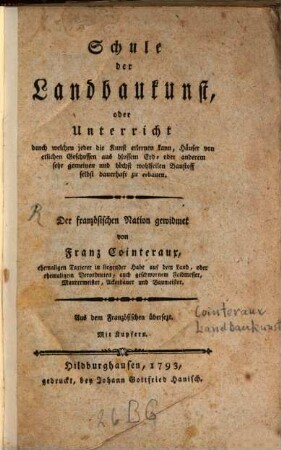 Schule der Landbaukunst