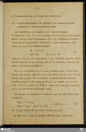 2. Zusammenstellung der bisherigen Ergebnisse