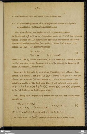 2. Zusammenstellung der bisherigen Ergebnisse