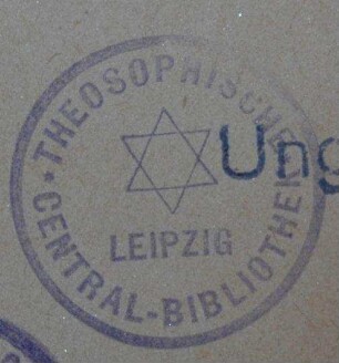 Theosophische Gesellschaft in Leipzig. Theosophische Centralbibliothek / Stempel