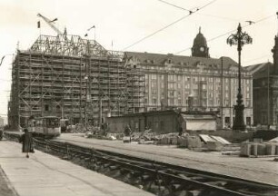 Dresden-Altstadt. Altmarkt. Ostseite. Bauzustand Oktober 1955