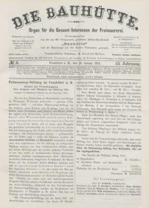 No. 3. Frankfurt a. M., den 20. Januar 1912. 55. Jahrgang.