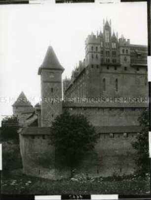 Außenansicht des Hochschlosses der Marienburg (Südostseite)