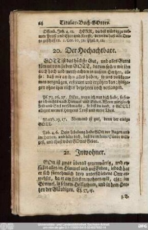 20. Der Hochachtbare.