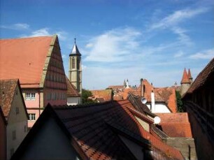 Rothenburg ob der Tauber: Stadtansicht mit Spital, Spitalkirche, St. Jakob und Rathaus