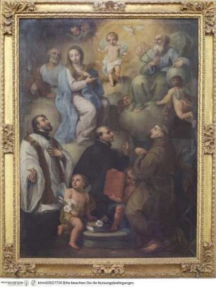 Heilige Familie und Dreifaltigkeit mit den Heiligen Kajetan von Thiene, Ignatius und Antonius von Padua