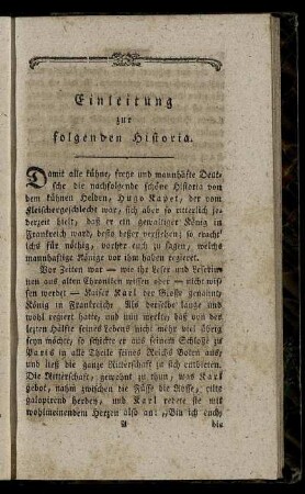 Einleitung zu folgenden Historia.