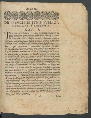 De Principiis Iuris Publici, Germanici Imprimis