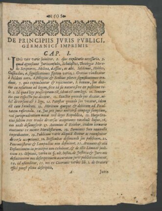 De Principiis Iuris Publici, Germanici Imprimis