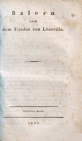 Baiern nach dem Frieden von Lüneville, 5