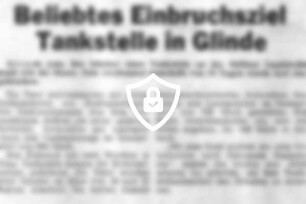 Beliebtes Einbruchsziel Tankstelle in Glinde