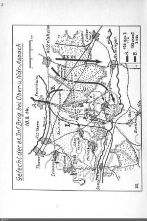 Gefecht der 61. Inf. Brig. bei Ober- u. Ndr.-Aspach. 10.8.14