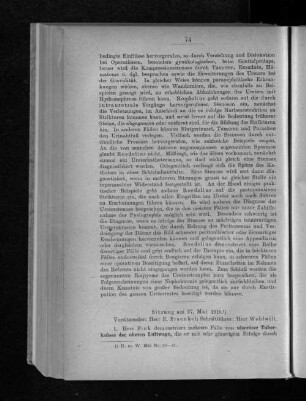 Sitzung am 27. Mai 1918.