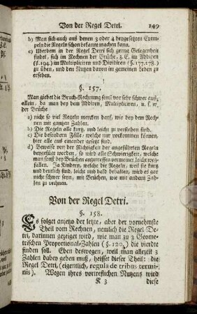 Von der Regel Detri.