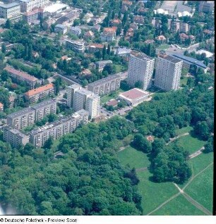 Wohnbebauung Stübelallee : Großer Garten und Bebauung zwischen Stübelallee, Müller-Berset-Straße, Mansfelder Straße und Geisingstraße (1893 WE)