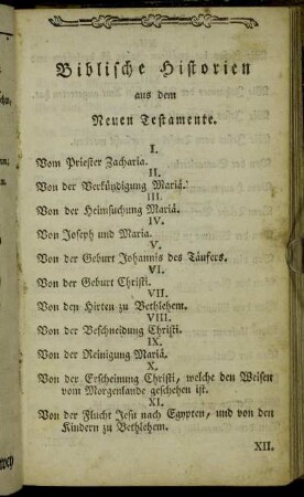 Biblische Historien aus dem Neuen Testamente.