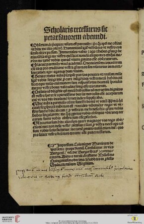 Scholaris recessurus sic favores abeundi