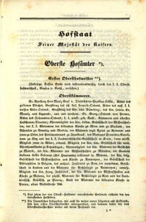 Hof- und Staats-Handbuch des Kaiserthumes Österreich. 1846
