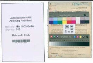 Entnazifizierung Erich Behrendt , geb. 23.02.1917 (Bahnbeamter)