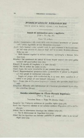 Pubblicazioni periodiche.