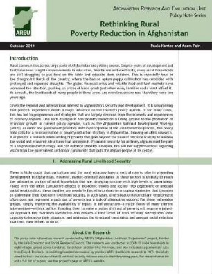 Rethinking rural poverty reduction in Afghanistan