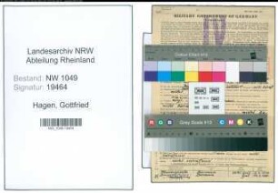 Entnazifizierung Gottfried Hagen , geb. 28.05.1897 (Architekt)