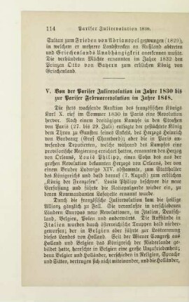 V. Von der Pariser Julirevolution im Jahre 1830 bis zur Pariser Februarrevolution im Jahre 1848