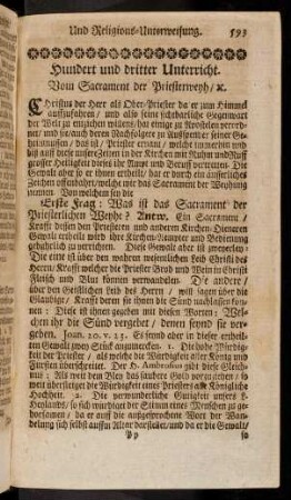593-597, 103. Vom Sacrament der Priester-Weyh