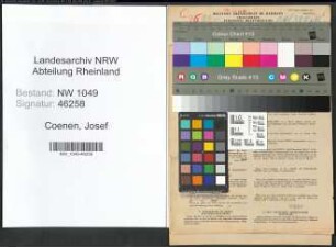 Entnazifizierung Josef Coenen , geb. 14.07.1906 (Kaufmann)