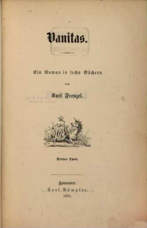 Vanitas : ein Roman in sechs Büchern, 3