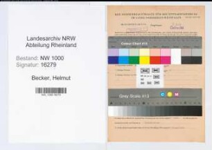 Entnazifizierung Helmut Becker, geb. 24.08.1909 (Rechtsanwalt)