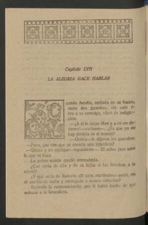Capítulo LVII - La alegría hace hablar